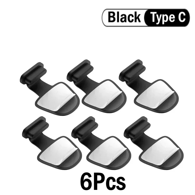 2/4/6PCS Charging Port Anti-Dust Dirt Plug for IPhone Samsung USB Type-C Port Protector Silicone Dustplugs Qme 6Pcs-Black-Type C