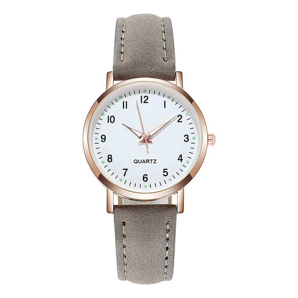 NEW Watch Women Fashion Casual Leather Belt Watches Simple Ladies' Small Dial Quartz Clock Dress Wristwatches Reloj mujer Qme grey