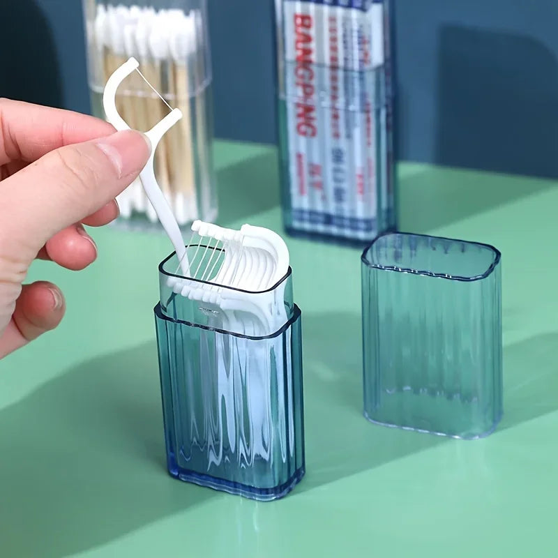 1pc Portable Transparent Storage Box Travel Travel Toothpick Simple Small Objects Wound Stickers Sorting Box 4.09in*1.33in Qme