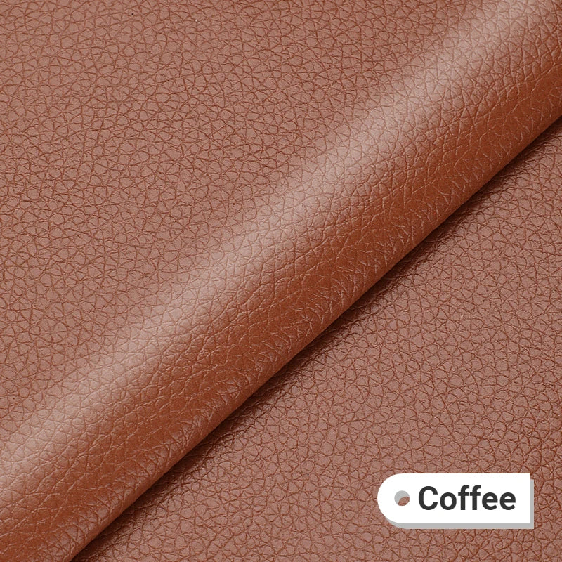 Self-Adhesive Leather Repair Patch Sofa Black PU Leather Sticker for Furniture Table Chair Clothes Car Seats Shoe Bags Fix Patch Qme Coffee 25X30CM