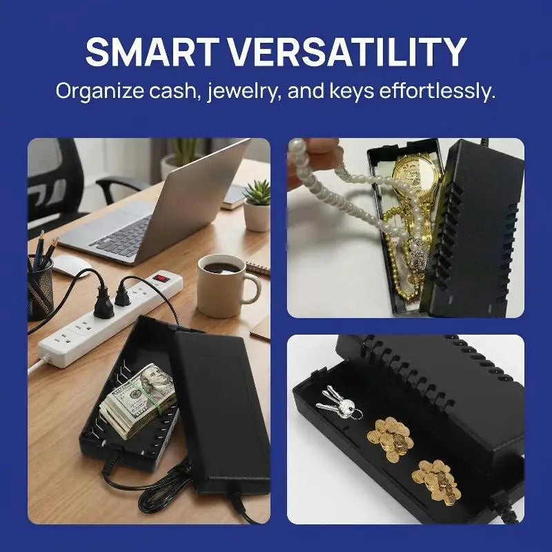 Simulated Computer Charger Storage Box Secret Case Safe Anti-theft Qme