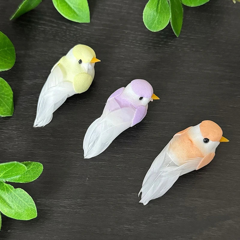 Cute Artificial Birds Fake Foam Animal Simulation Feather Models Tit Qme