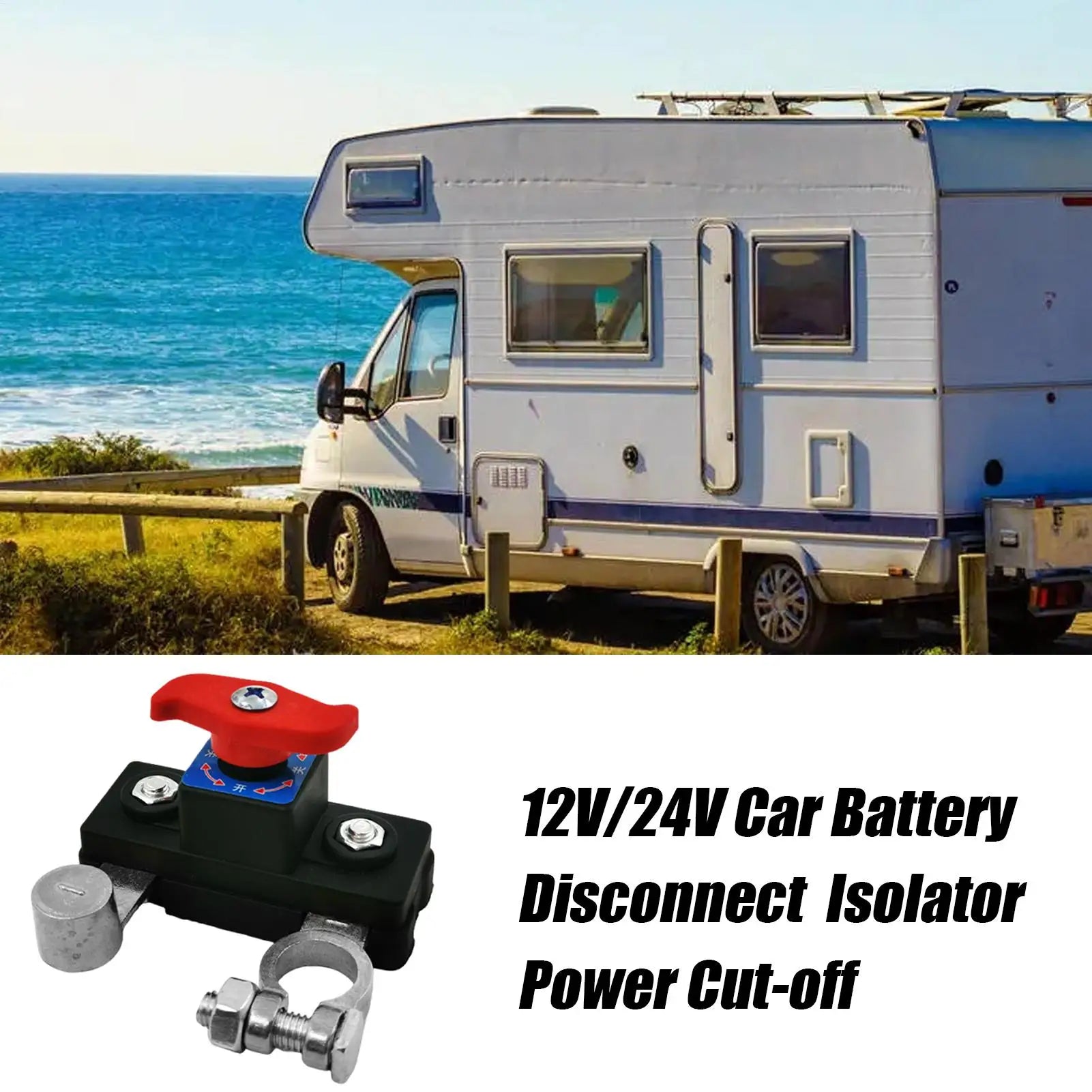 Battery Disconnect Control 12V 24V Car Battery Quick Disconnect Control Automotive Terminal Heavy Duty Accessories for Motorboat Qme