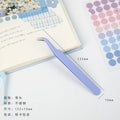 Candy Color Multifunctional Planner Tweezers, Stainless Steel High Elasticity Small Clips, DIY Scrapbooking Essential Tools Qme Purple - 2
