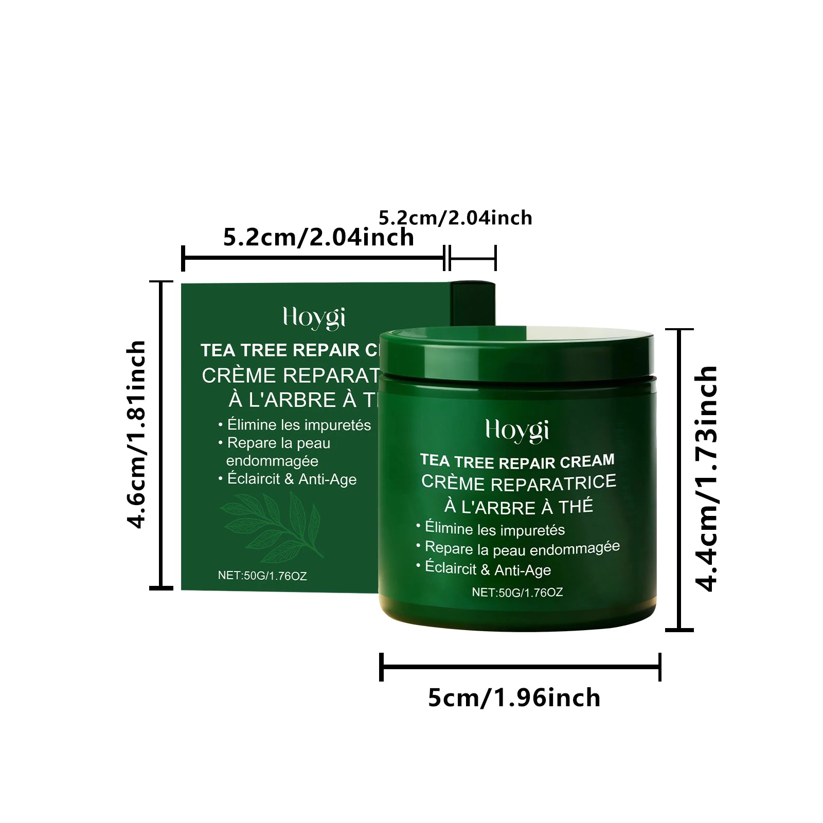 Multi-Action Soothing Repair Cream for Face Tea Tree Cream Centella Ceramide Aloe Vera Moisturizer for Sensitive & Oily Skin Qme Tea Tree Cream