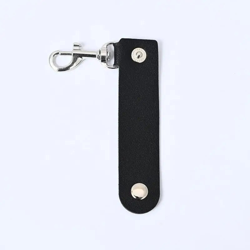 Fashion PU Leather Keychain Simple Keychain Pendant Anti-lost Key Chain Creative Car Key Strap Fashion Jewelry Bag Decoration Qme Black