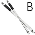 2PCS Professional Tire Changer Pry Bar Tool-Durable Metal Rubber Handle Labor-Saving Non-Damaging Pry Corner Bicycle Repair Tool Qme 2pcs