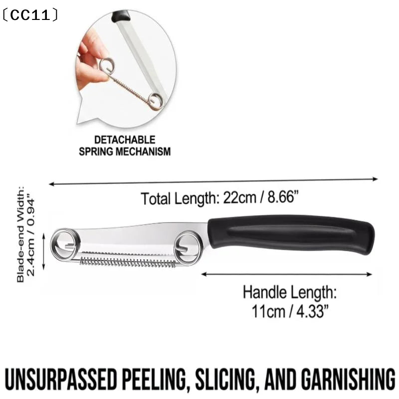 1 Stainless Steel Vegetable Fruit Peeler Adjustable Slicing Cutter Qme