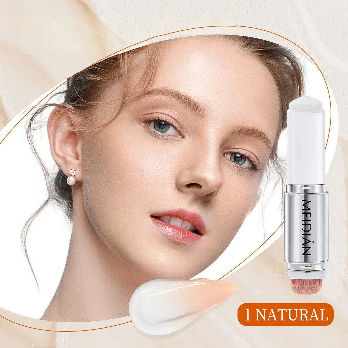 Changing Foundation Make-up Stick Moisturize Without Drying Brighten Qme 1 NATURAL