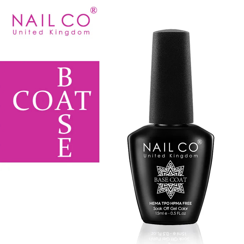 NAILCO Gel Nail Polish Nails Semi-permanent UV Varnish Glitter Glass Qme