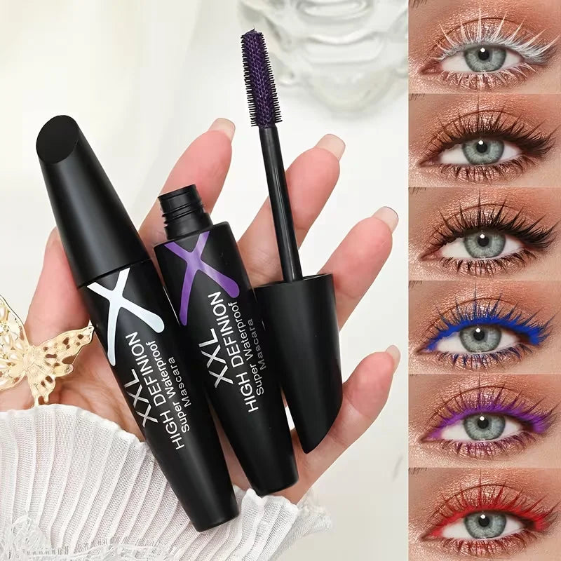 6-Color Mascara Volumizing Lengthening Waterproof Smudge-proof Qme