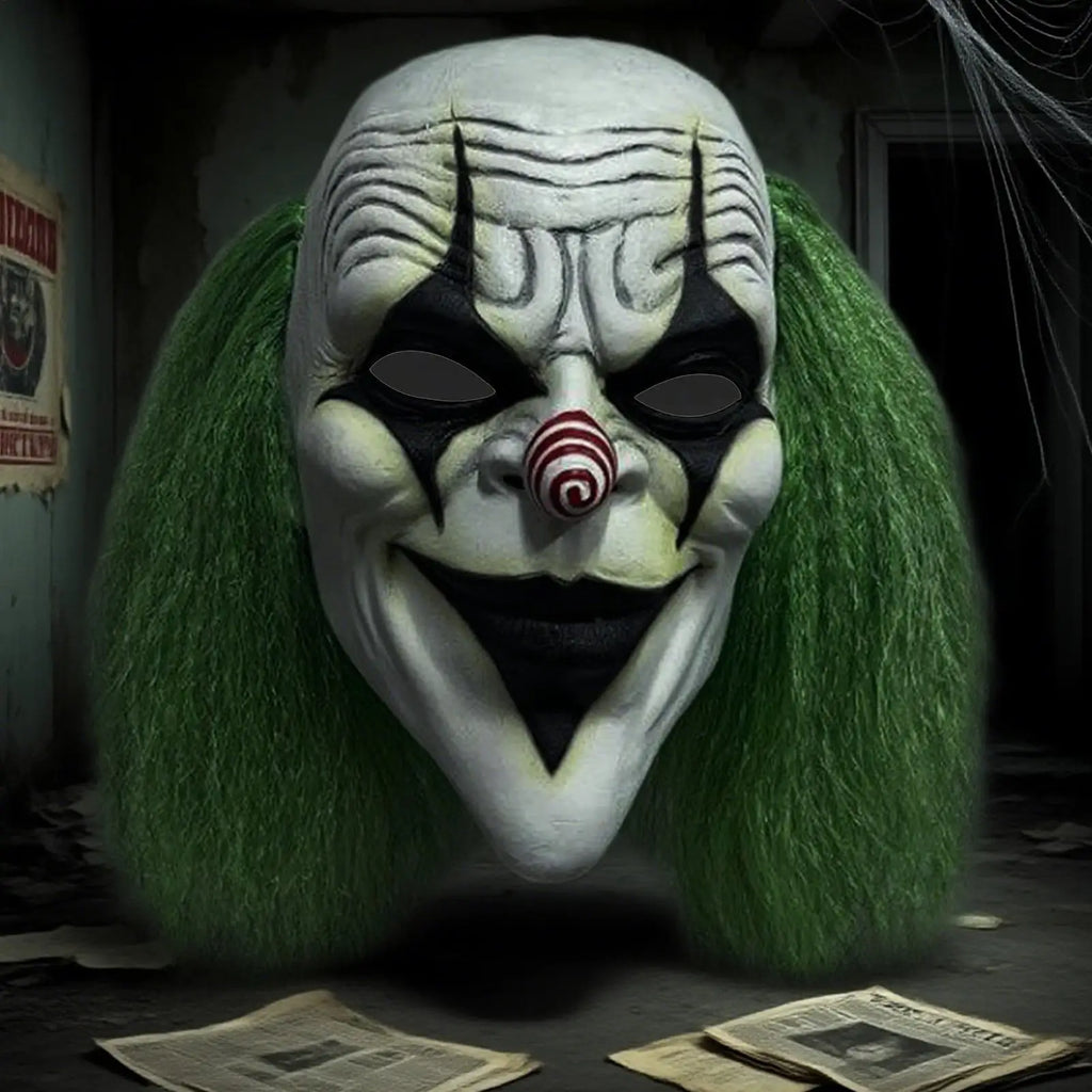 Horror Masque Clown Glow-in-the-dark Halloween Face Covering Cover Qme