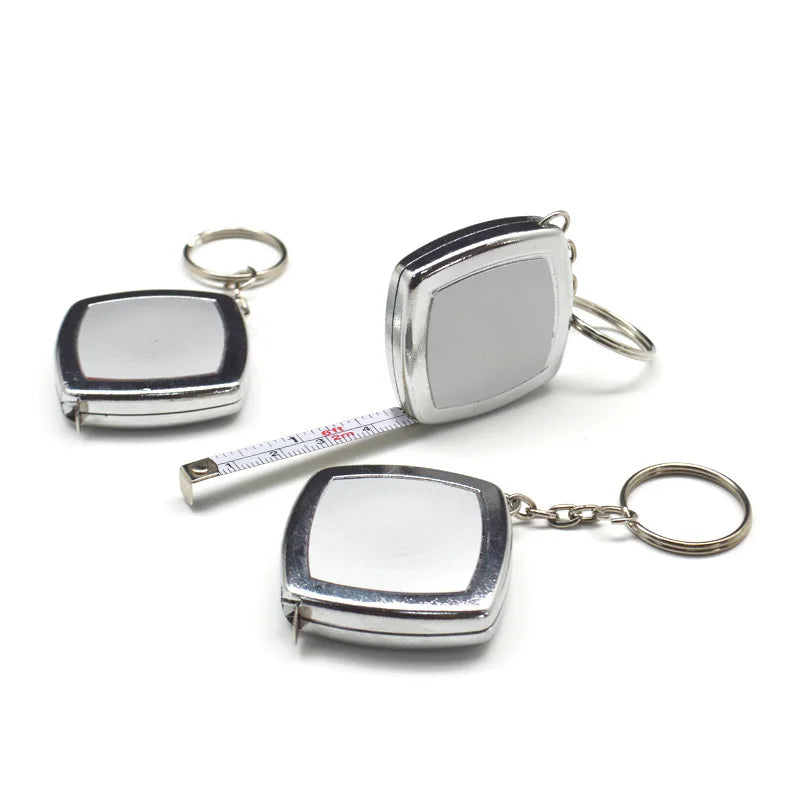 2 Meters Small Tape Measure Key Ring Steel Mini Pocket Portable Qme