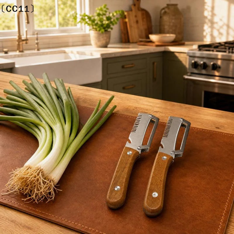 Multi-functional 3-in-1 Stainless Steel Serrated Vegetable Peeler Qme