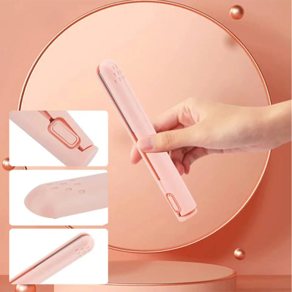 Mini Protable Wireless Hair Straightener USB Portable Curling Iron for Dormitory Wireless Hair Straightener Hair Stylish Tools Qme