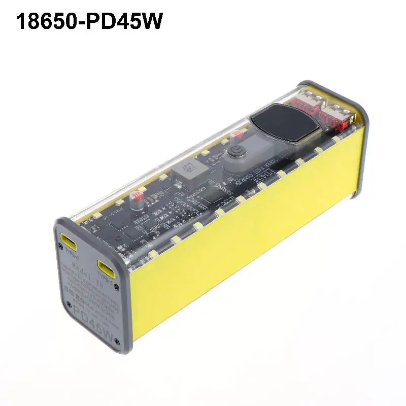 PD 45W Power Bank Case 8 Slot 18650 Battery Storage DIY Speed Qme A2