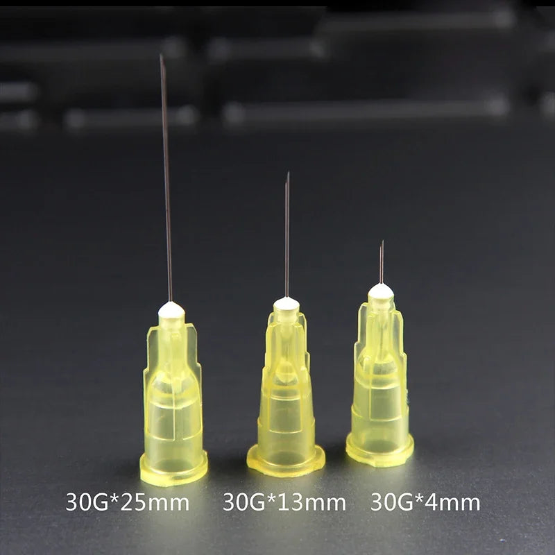 100pcs Eyelid Tools Painless Small Needle 4/13/25mm Painless Beauty Ultrafine 30G * 4mm ,30G * 13mm ,25mm Syringes Needles Tools Qme