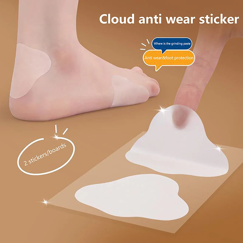 1Pair Board Invisible Transparent Anti-friction Heel Sticker Qme