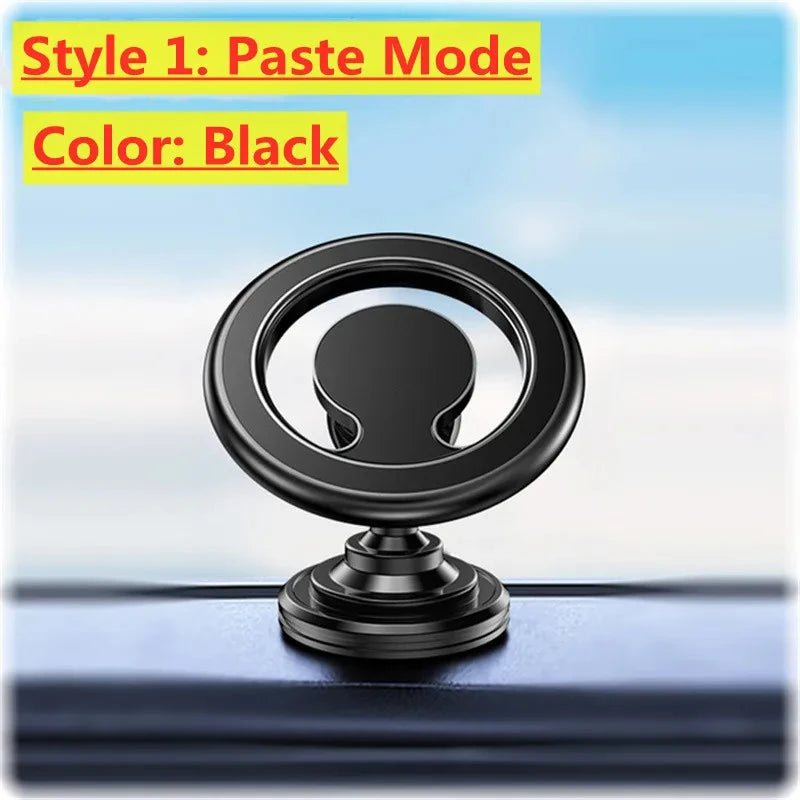 Magnetic Car Phone Holder Stand Magnet Car Mount Support GPS Mobile Bracket in Car For Macsafe iPhone 12 13 14 Samsung Xiaomi Qme Paste black
