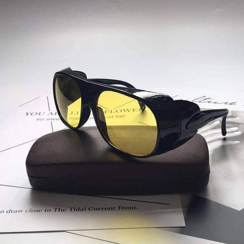 5pcs Transparent Welding Goggles Flat Lens Anti-Wind Dustproof Safety Eye Protection Glasses for Welders Qme