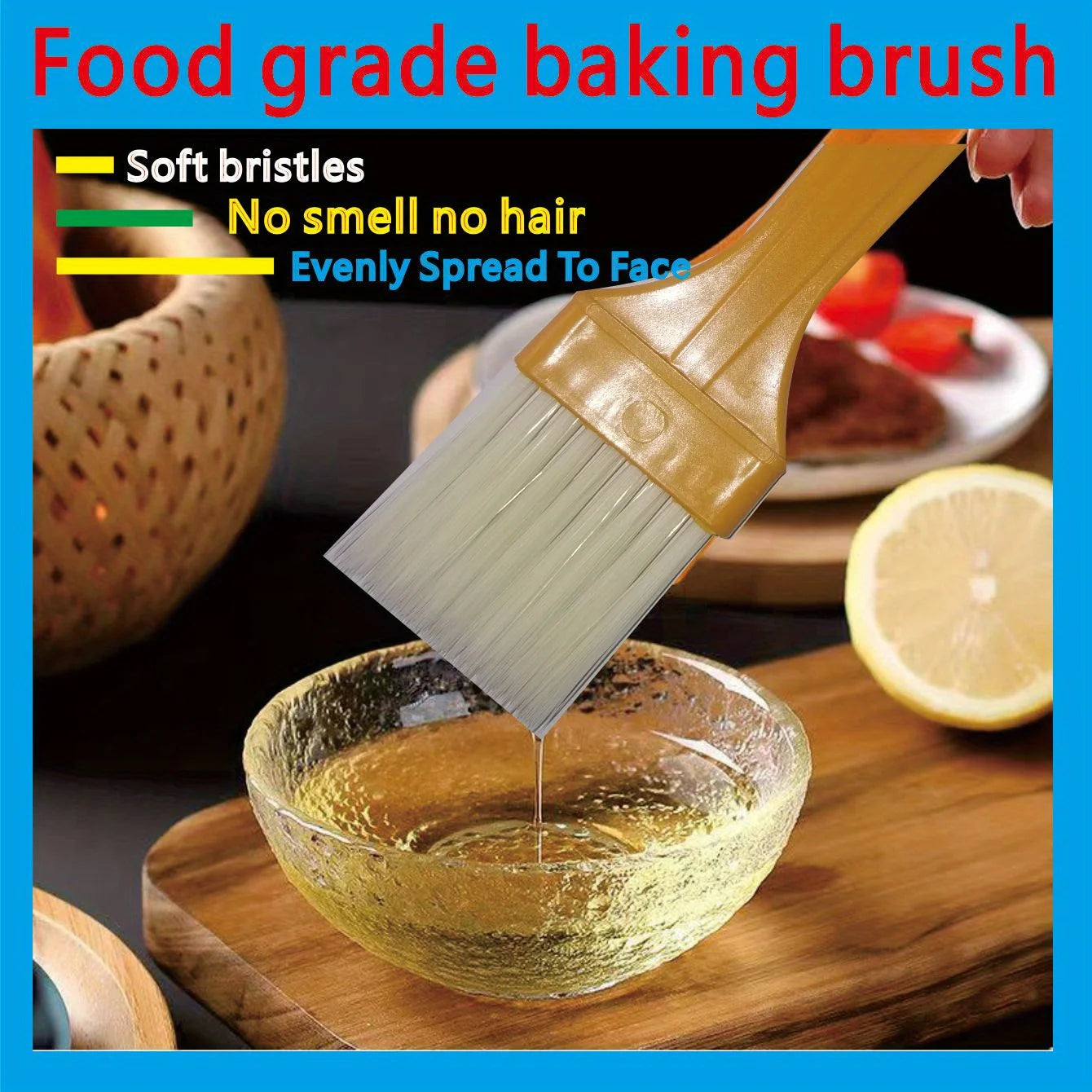1pc Pastry Brushes Basting Oil Brush With Hook Handles Barbecue Oil Brush For Spreading Butter Cooking Baking Brush (1*6 Inch) Qme 1pc