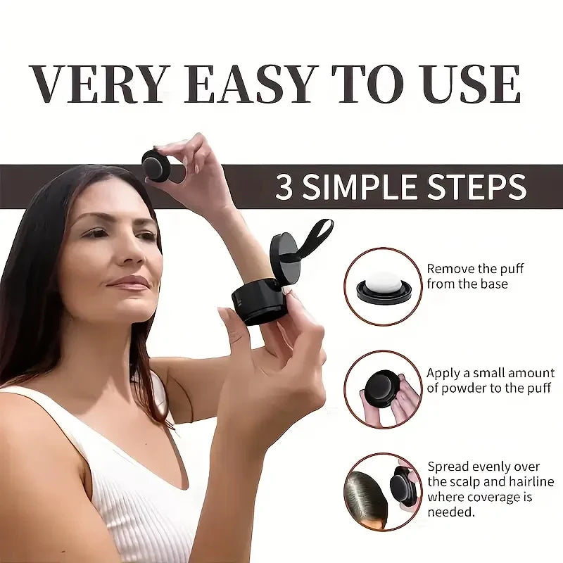 Instant Hairline Concealer Powder Applicator Brush Waterproof Hair Qme