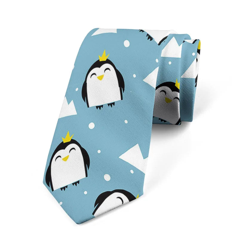 Suitable Men Cute Interesting Penguin Dark Tie Hip-hop Street Shirt Qme style2