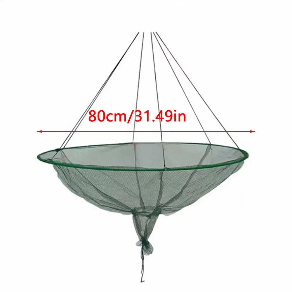 Hoop Net Fishing Round Crab Hoop Net Fishing Bridge Net Drastring Cast Nets For Fishing Collapsibles Catfish Net For Outdoor Qme 80cm