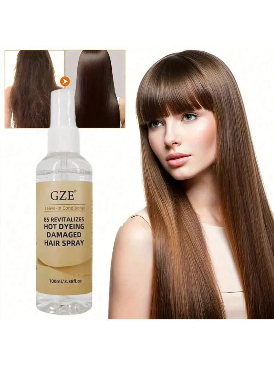 GZE 8 Seconds Hair Spray Professional Keratin Mist Smoothing Straightenig Soft Damaged Frizz Hair Care Product, Frizz Control Qme