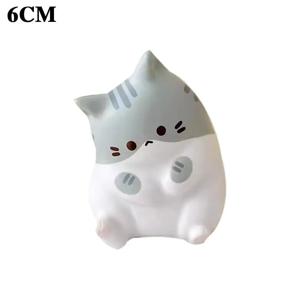 Kawai Cat Squishy Fidget Toy Slow Rebound Squeeze Stress Ball Cute Qme 6cm gray