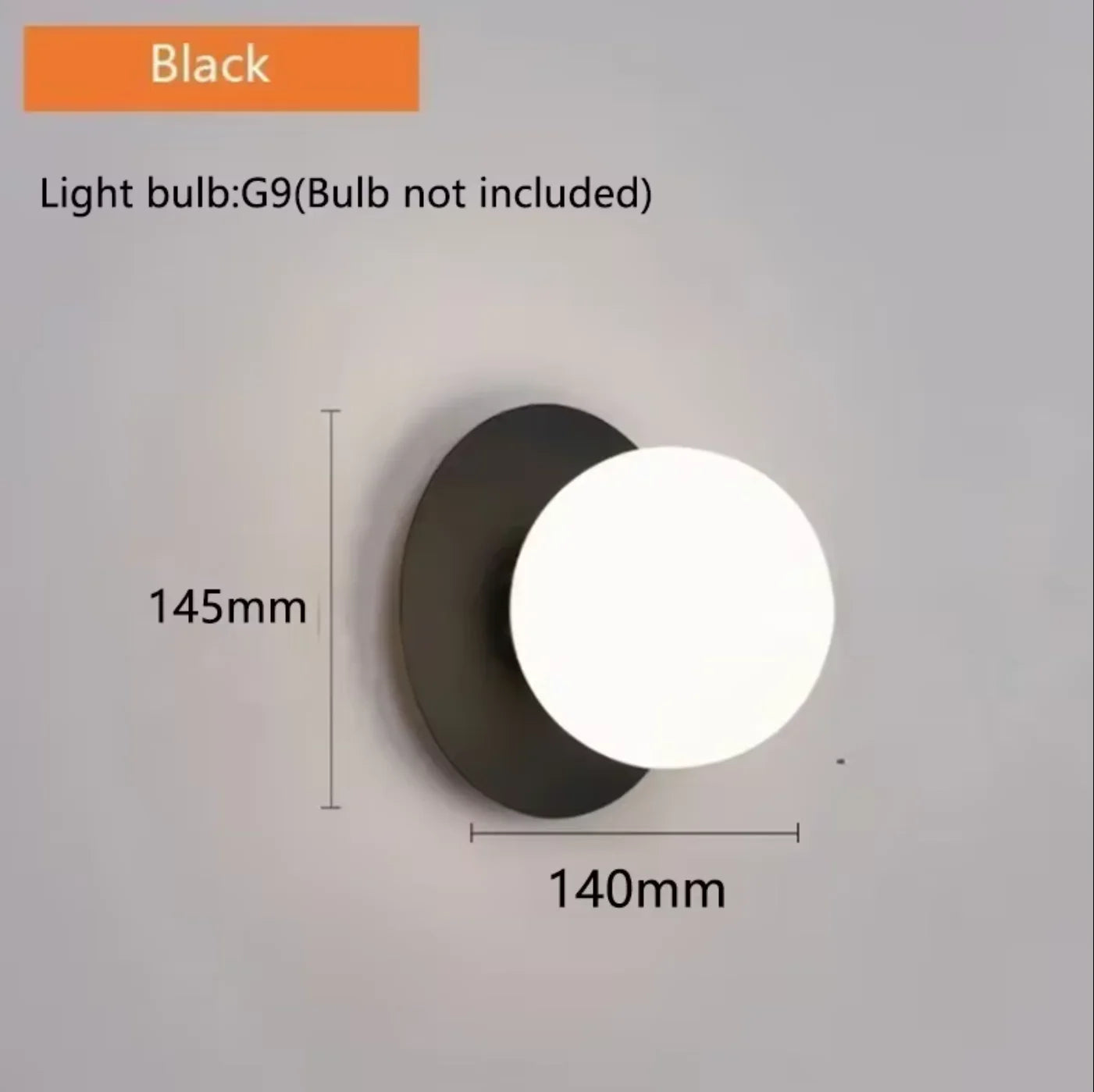 Modern Minimalist and Luxurious Bedroom Bedside Wall Lamp Nordic Minimalist Living Room Background Wall Lamp Staircase Corridor Qme black