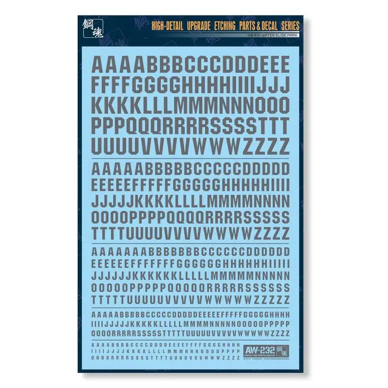 Number Letter Water Decal Stickers Non-toxic Clear Print No Residue Qme A1