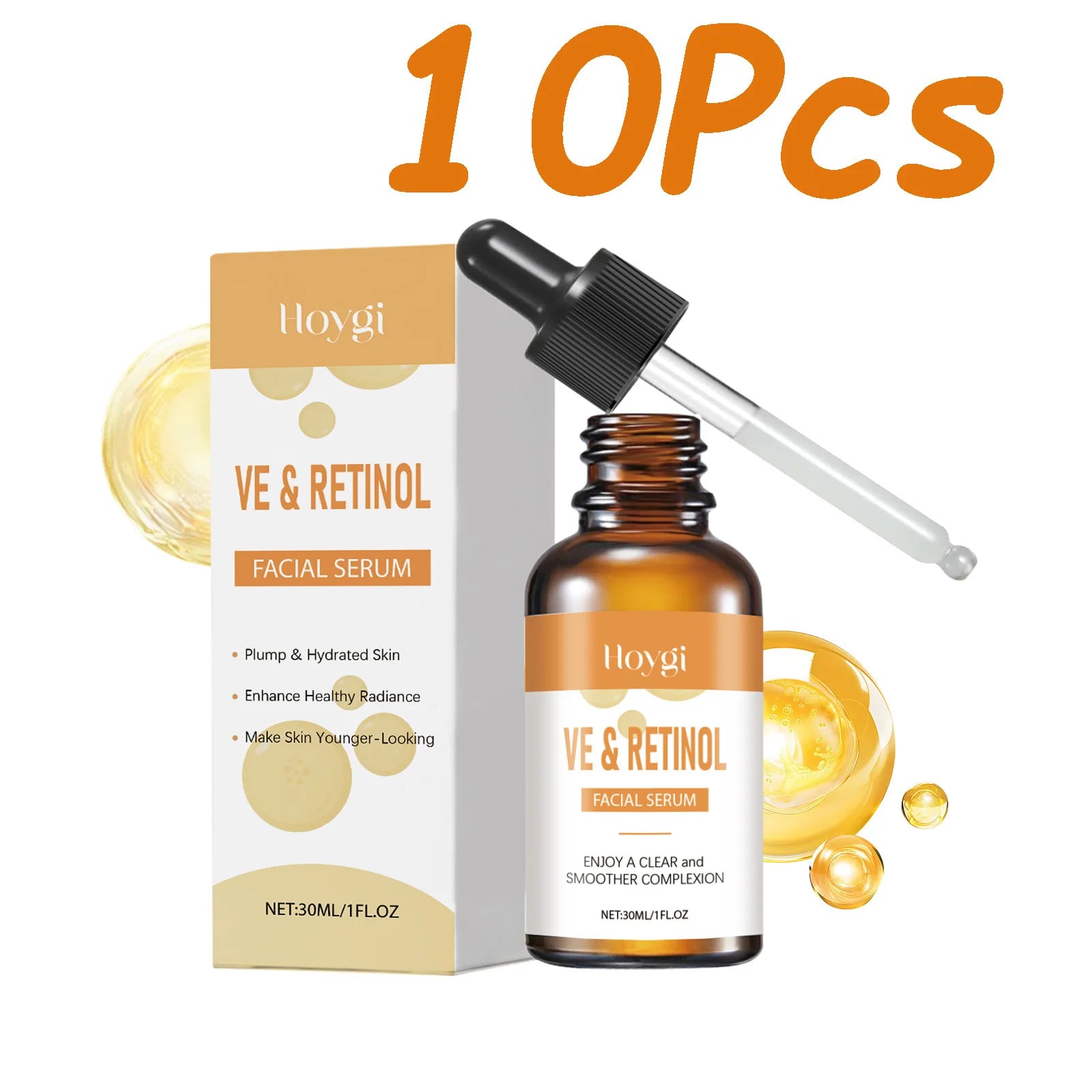 VE Retinol Facial Essence Moisturizing Nourishing Firming Lift Oil Balance Brighten Skin Tone Minimize Pores Smooth Skin Serum Qme 10 x 30ml Boxed