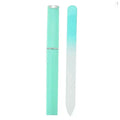 Glass Nail Files Natural Nails Double Side Polish Crystal Fingernail Qme green