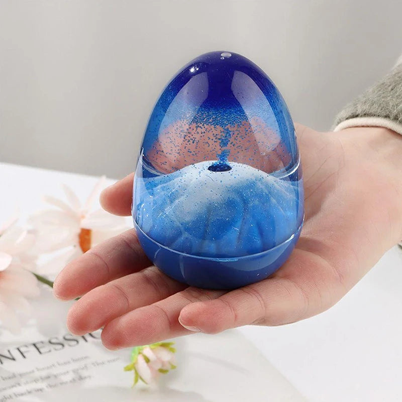 Acrylic Crystal Liquid Hourglass Timer Ornament Eggshell Volcanic Qme