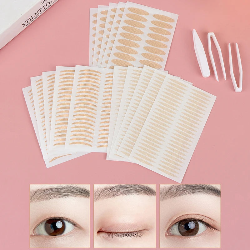 Invisible Lace Mesh Double Eyelid Tape Adhesive Stick Tweezer Eye Qme