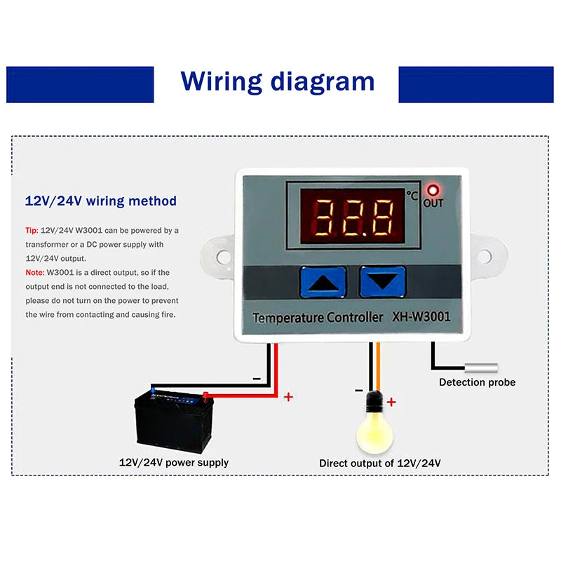 Digital Humidity Controller 12V 24V 220V Humidistat Hygrometer Qme