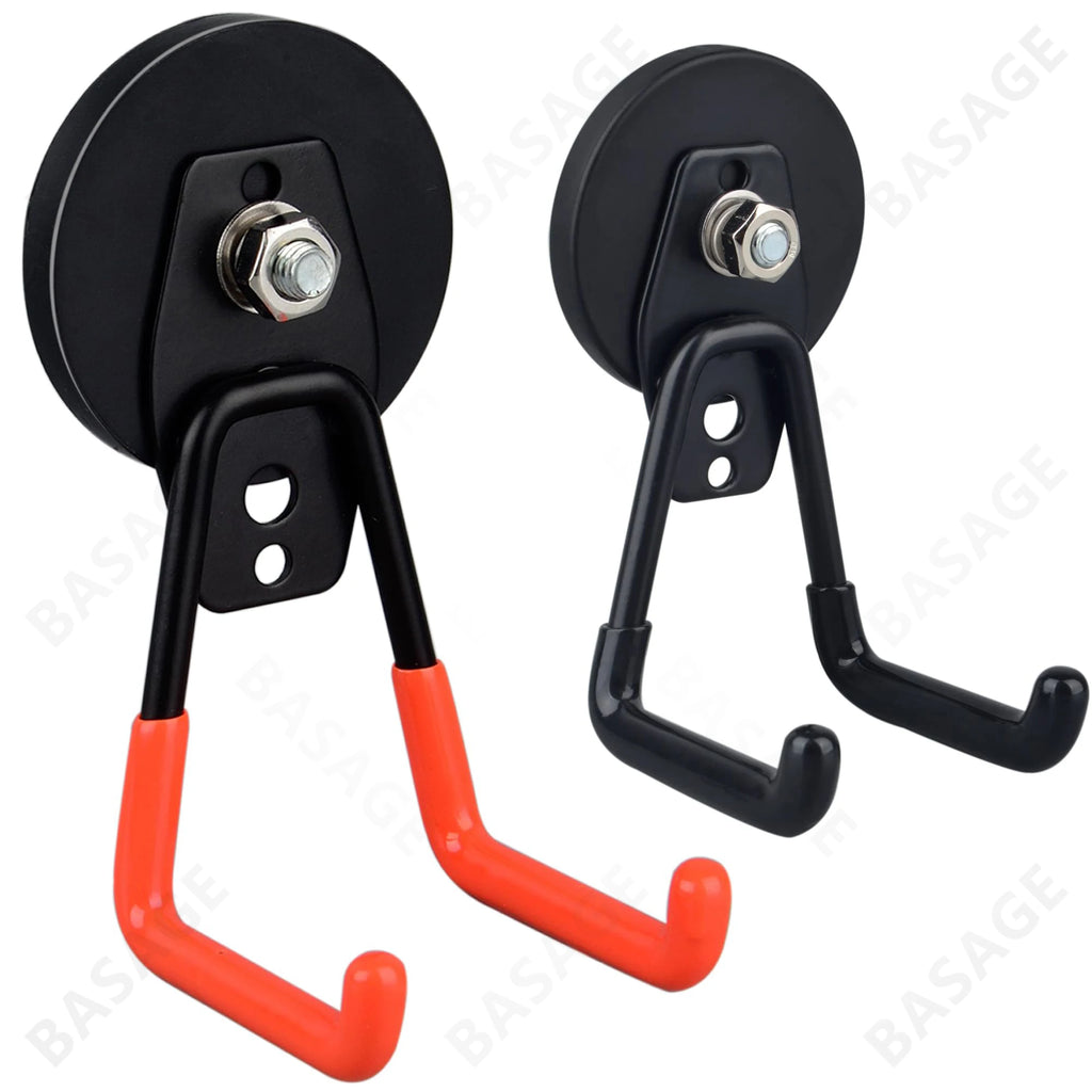 Strong Magnet Garage Hook, Nail Free Installation, High Load-Bearing, Anti Slip, Waterproof, Suitable for Gardening Tools, 43mm Qme
