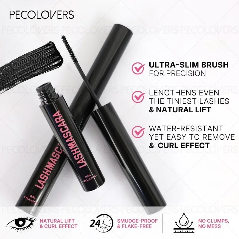 Waterproof Sweat-proof Black Tube Mascara Thick Eyelashes Natural Qme