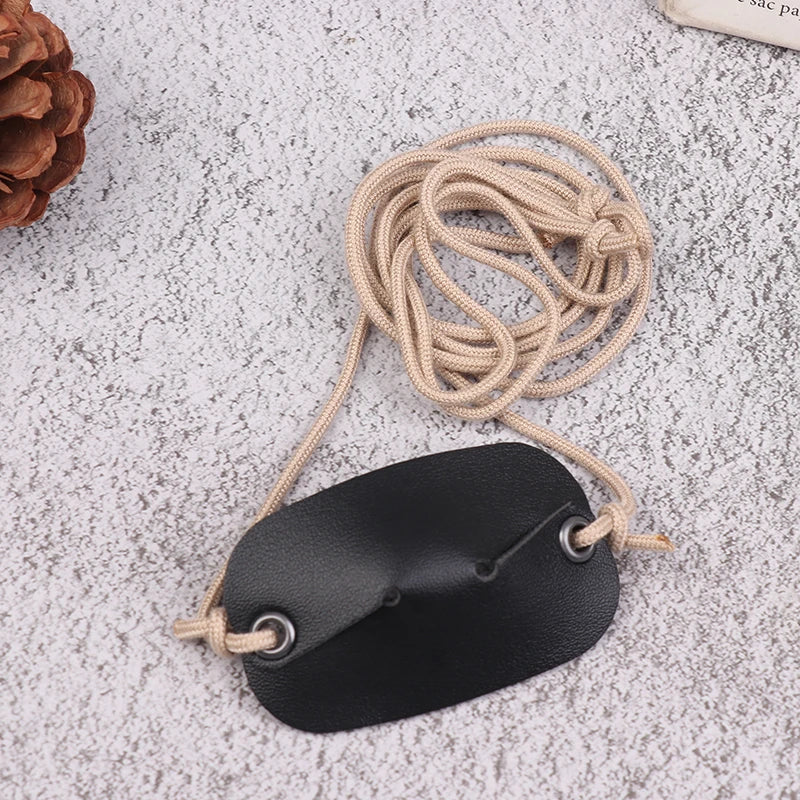 Handmade Leather Throwing Sling Outdoor Sports Camping Shooting Qme