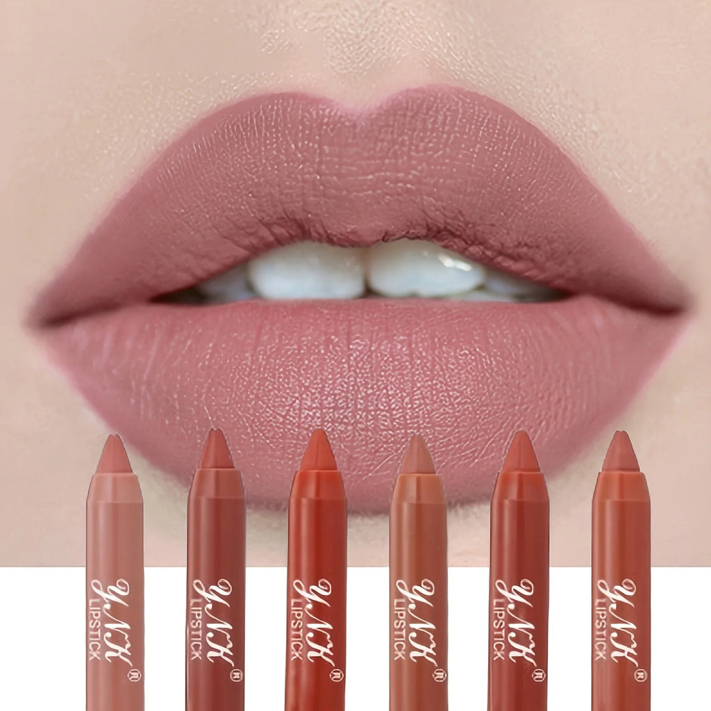 Matte Lipstick Pen Automatic Rotary Pencil Waterproof Non Fading Lip Qme
