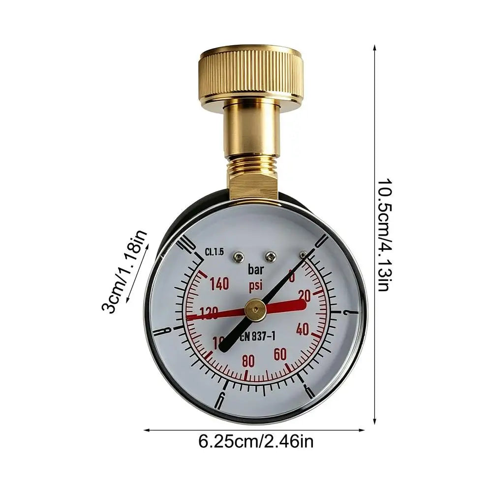 Water Pressure Tester Precision Waterproof 60-140 PSI Easy Read Qme China Mainland A