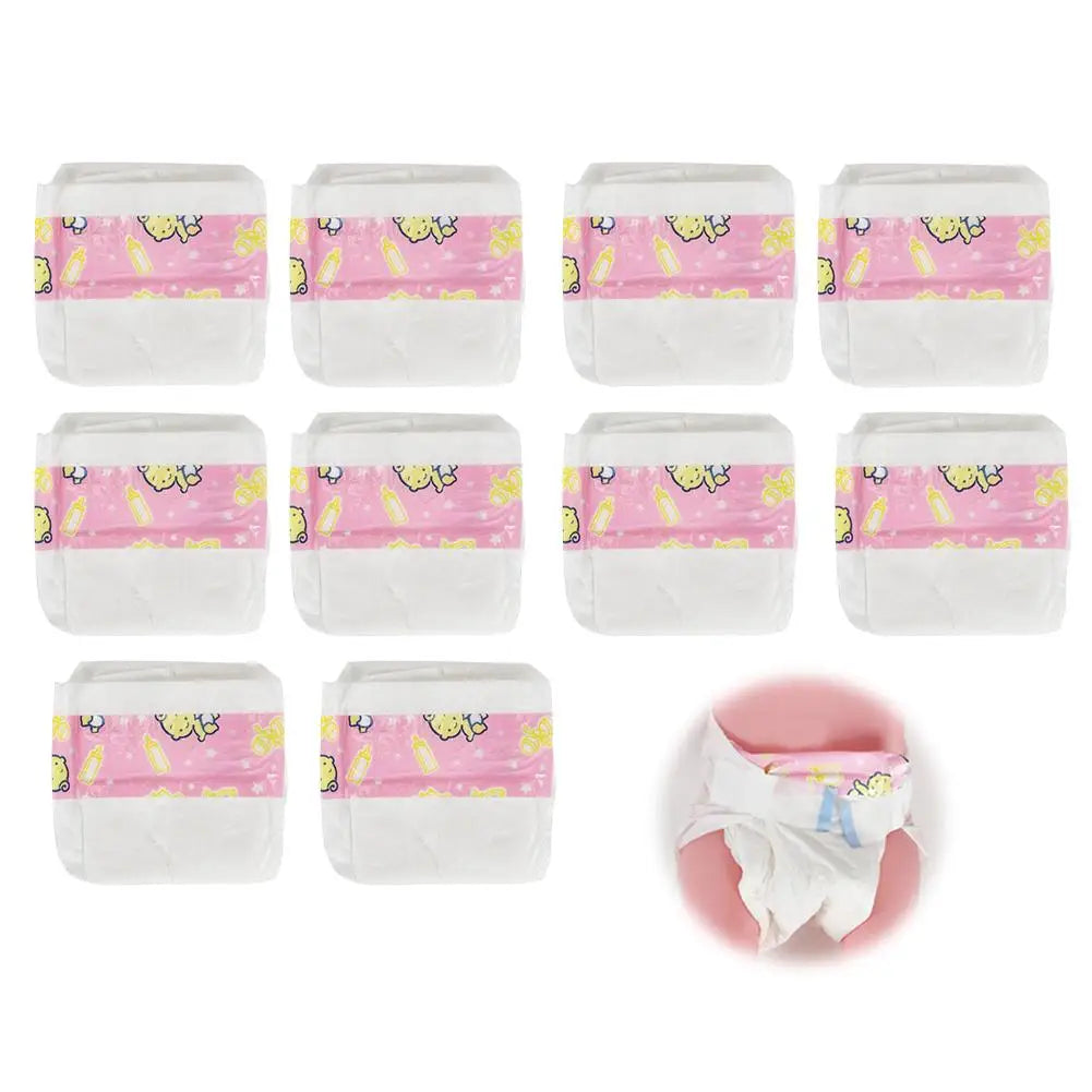 Baby Doll Diapers 10 Reborn Dolls Refill Reusable Aby Accessories Qme 10PCS pink