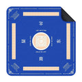 Square Noise Reduction Anti-Slip Wear-Resistant Poker Mahjong Mat Multipropose Home Office Decorative Tablecloth Qme Blue S