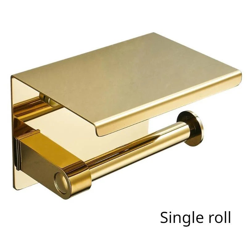 Multi-functional Toilet Paper Holder Roll Shelf Wall Mounted Qme