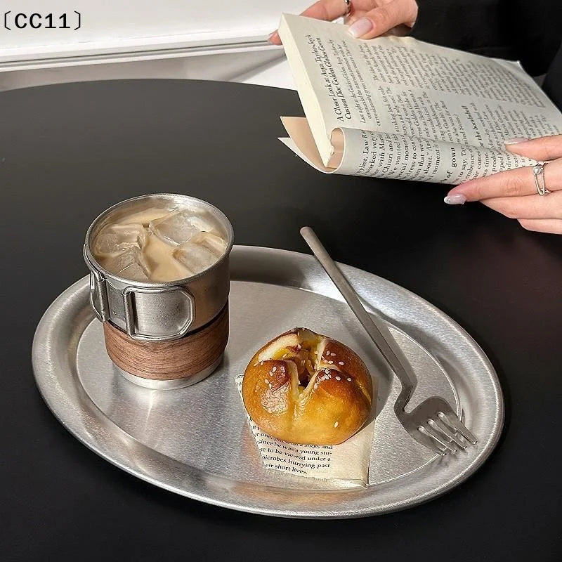 Stainless Steel Oval Fish Plates Household Food Dinner Steamed Qme