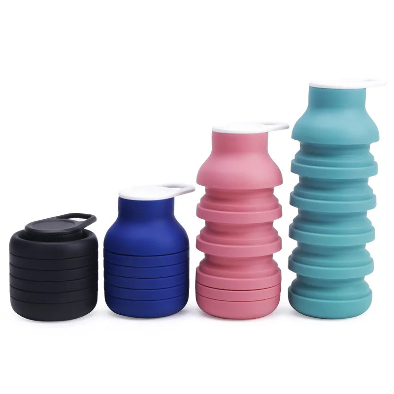 Silicone Collapsible Outdoor Travel Sports Water Bottle Qme