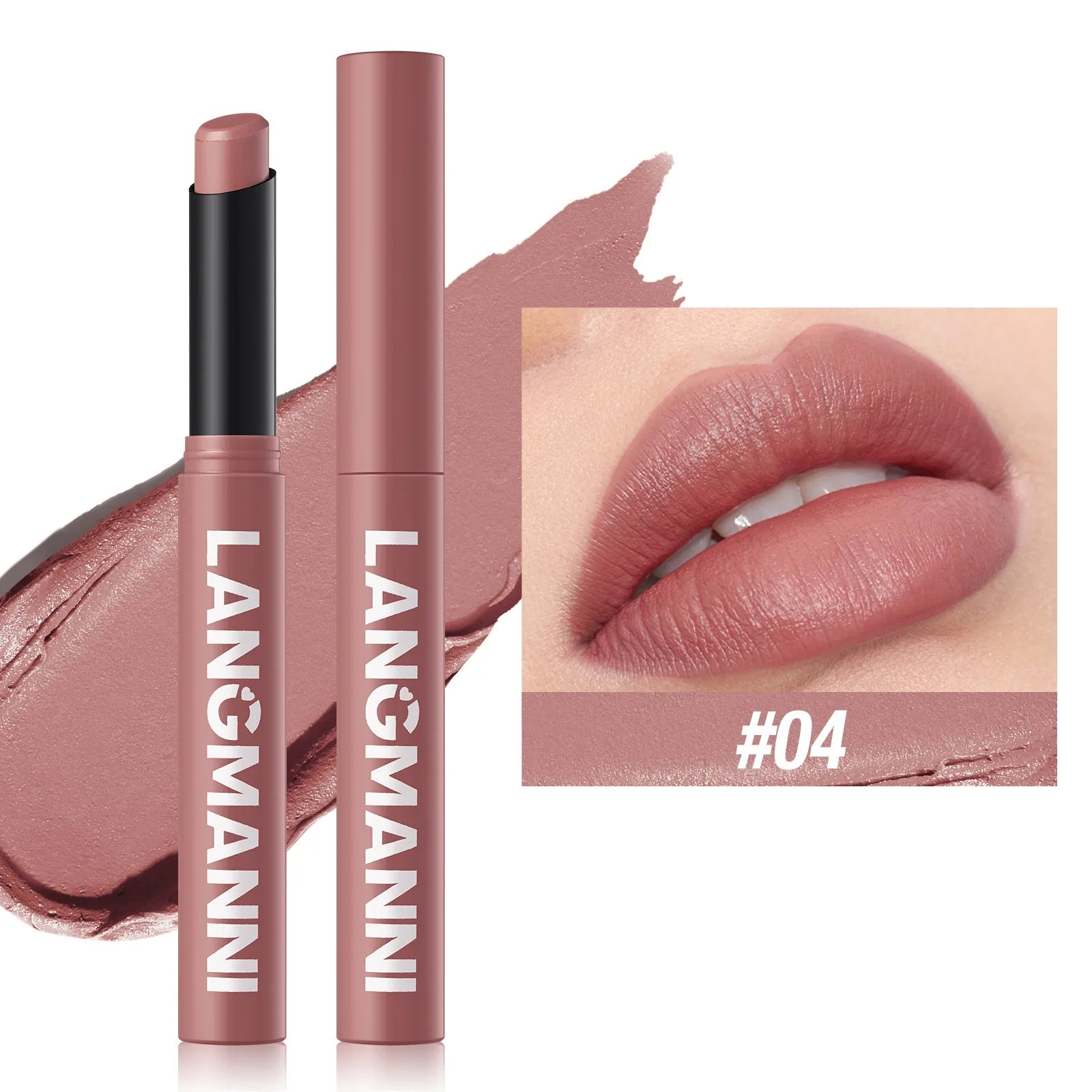 Slanted Tip Lipstick Shine Pearl Glitter Creamy Texture Hydrating