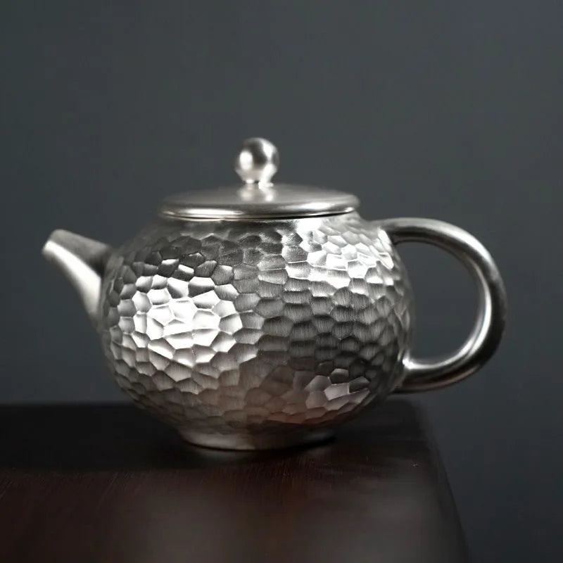 Silver-plated Tea Brewing Teapot Light Luxury Teacup Ceramic Qme