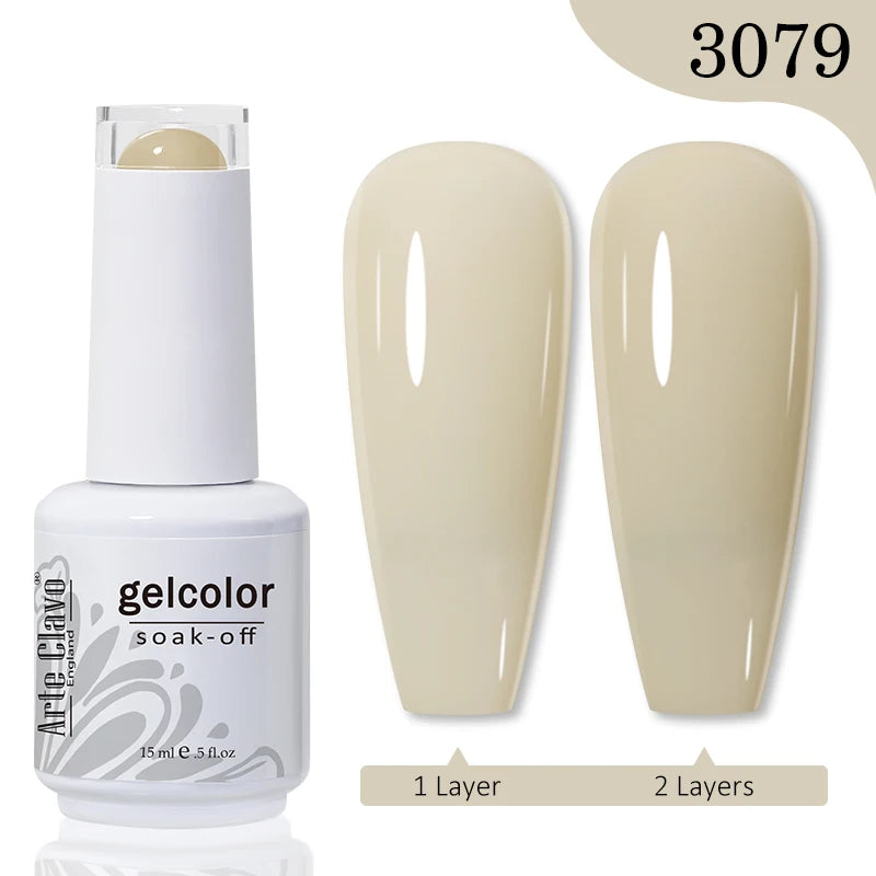 Arte Clavo Gel Nail Polishes Pink Nude Hybrid Lak Manicure